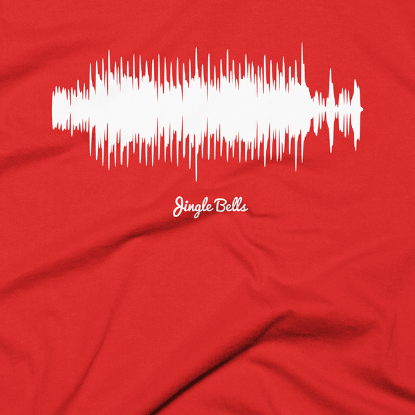 Jingle Bells Waveform (Red Christmas T-Shirt)