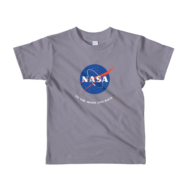 Slate (Gray) NASA To the Moon and Back Kids T-Shirt