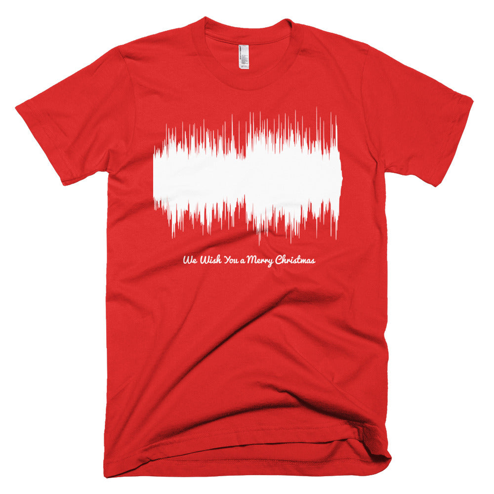 We Wish You a Merry Christmas Waveform (Red Christmas T-Shirt)