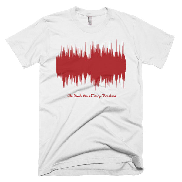 We Wish You a Merry Christmas Waveform (White Christmas T-Shirt)