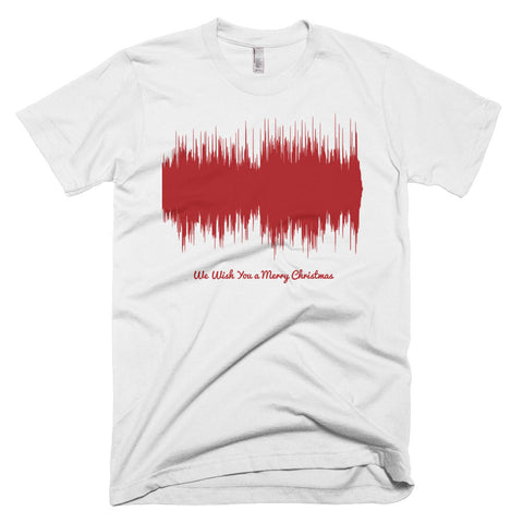 We Wish You a Merry Christmas Waveform (White Christmas T-Shirt)