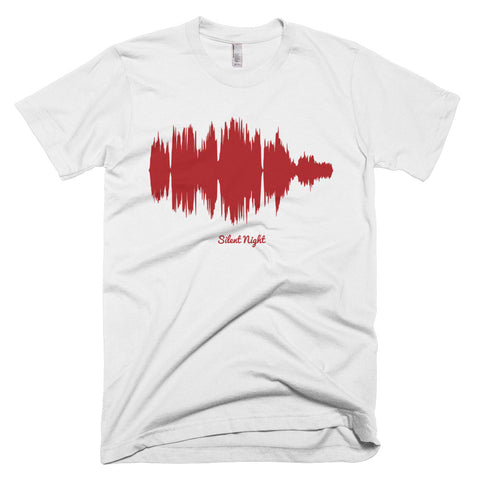 Silent Night Waveform (White Christmas T-Shirt)