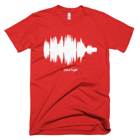 Silent Night Waveform (Red Christmas T-Shirt)