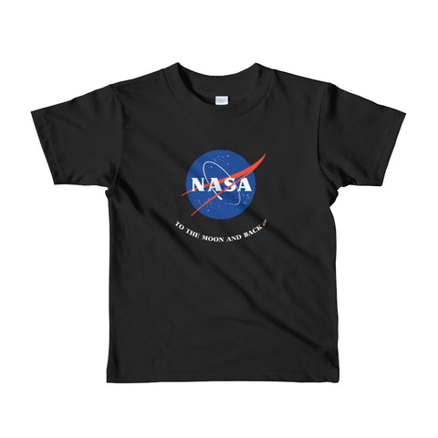 Black NASA To the Moon and Back Kids T-Shirt