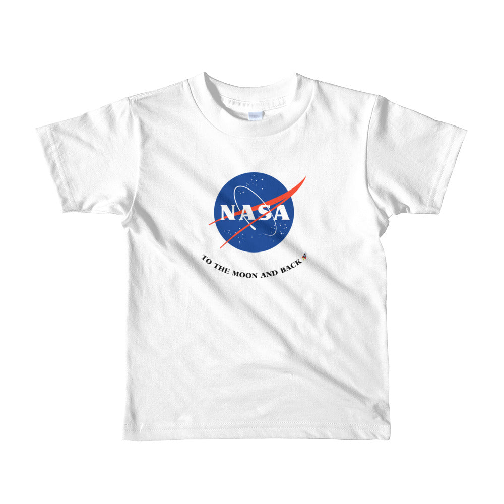 White NASA To the Moon and Back Kids T-Shirt