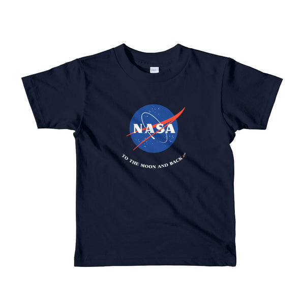 Navy NASA To the Moon and Back Kids T-Shirt